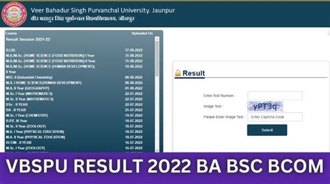 VBSPU Result 2023 1st, 2nd, 3rd Year BA BSc BCom MA Results .